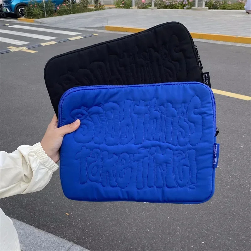 Embroidery Pattern Cute Shockproof Laptop Sleeve Case Bag 11 13 14 Inch For Macbook Ipad For Samsung Laptop And Tablet Pouch