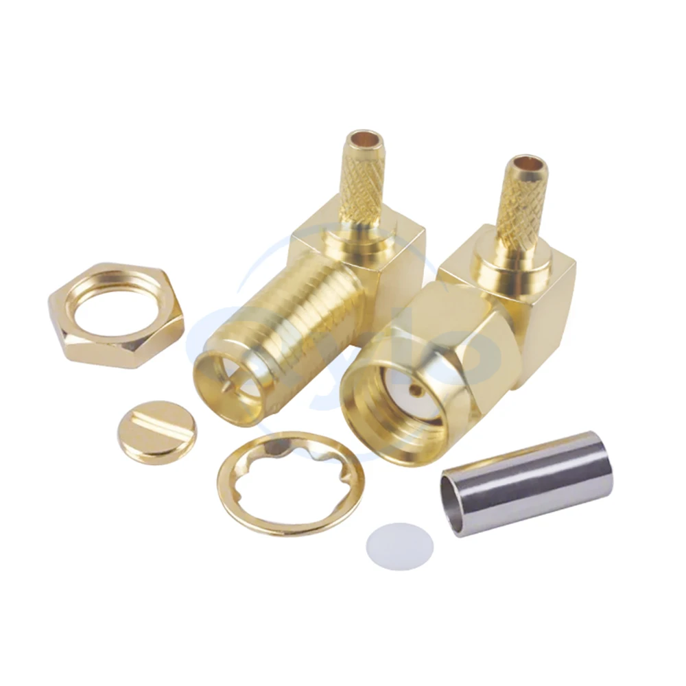 RPSMA-J/K-1.5 Reverse-Polarity Angled SMA RF Connector Reverse-Polarity Male and Female Connectors (1 pcs)