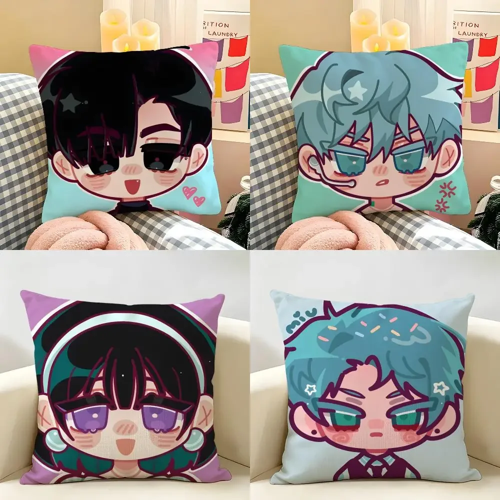 Alien Stage Lapel Pins Ivan Till Sua Mizi Cushion Cover Natural Linen Organic Fabric Double-Sided Room Sofa Decor Pillow Case