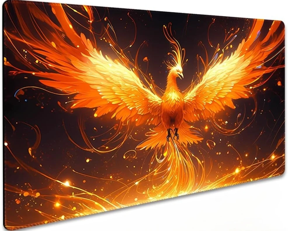 Magic Phoenix Gathering Card Games Playmat Durable Office Deskpad Parties Home&Office Card Game Mat Compute PC Gaming MousePad