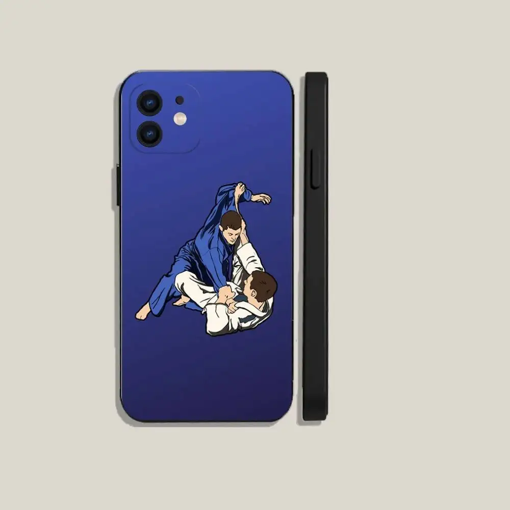 Brazilian Jiu-Jitsu Phone Case For iPhone 6,17,16,15,14,13,12,11 Plus,Pro Max,XS,X,XR,SE,Mini,8,7,Soft Silicone Black Cover