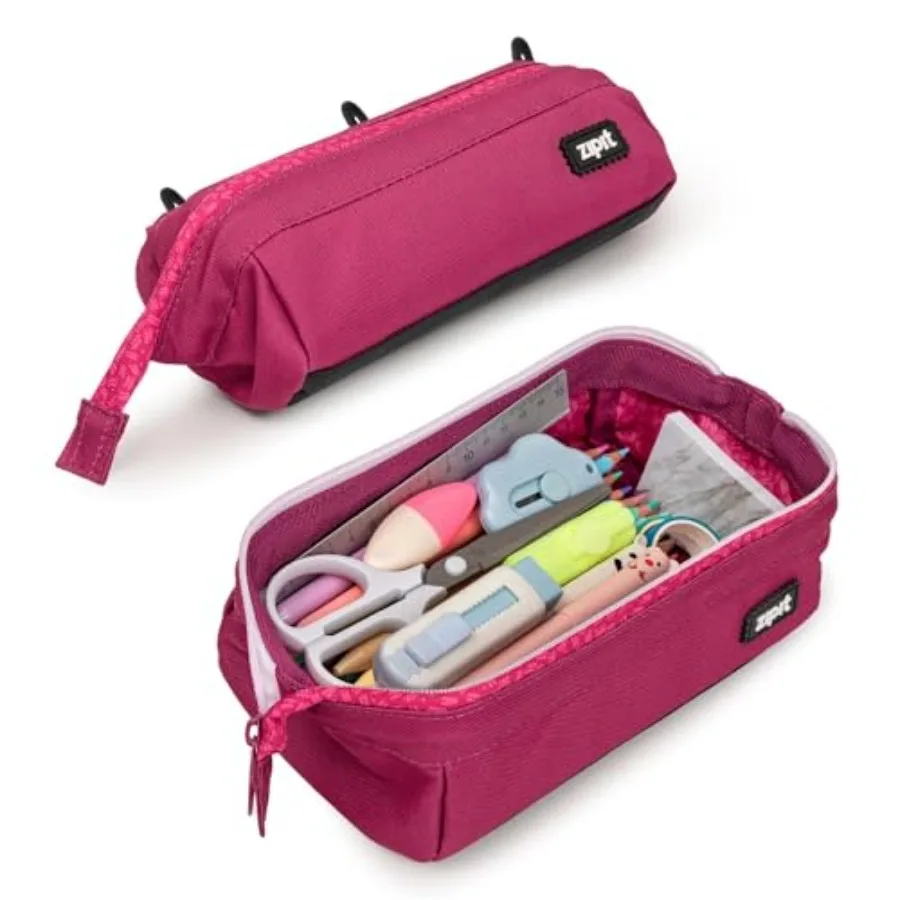 

Lenny Pencil Case - - Large Storage Capacity Zipper Pouch, Makeup and Stationery Bag, School-Travel, Washable Polyester, -Teens