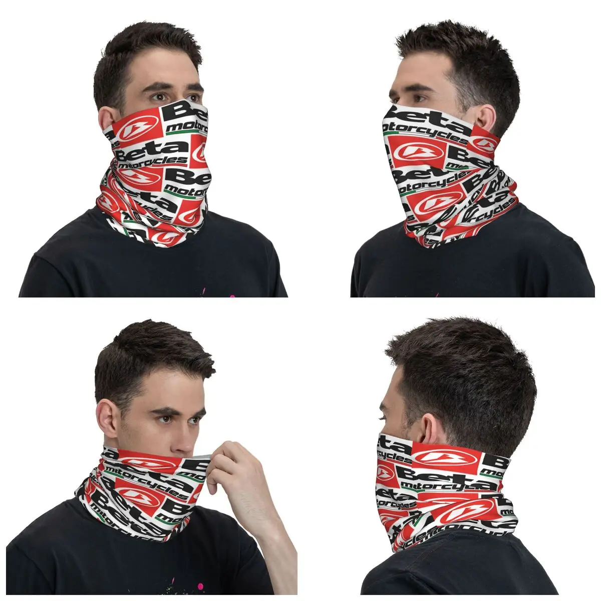 Beta Racing Motocross Motorcycle Logo Balaclava Running Travel Bicycle Mask Dustproof Soft Bike Face Masks Funny Scarf Bandana