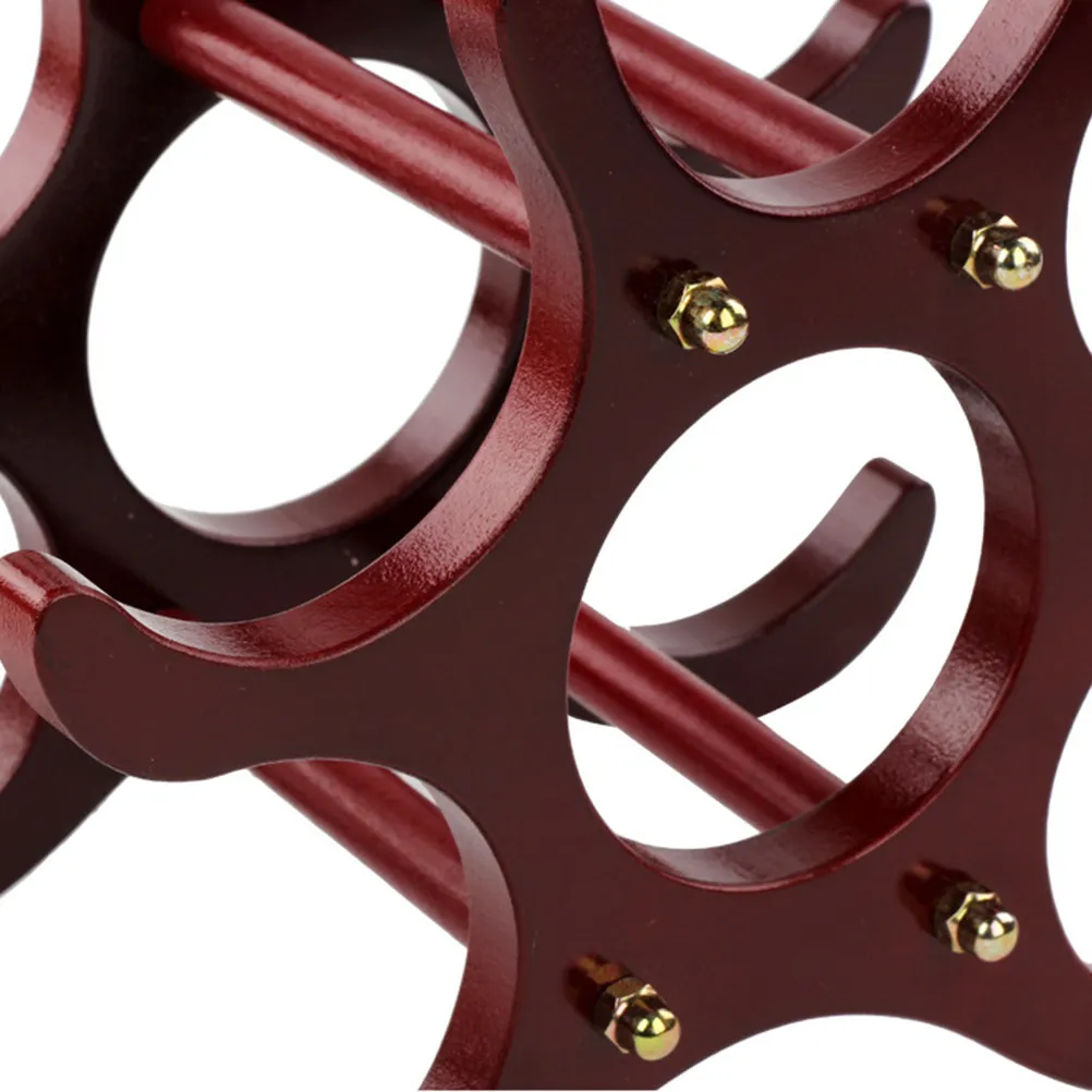 

1Pcs Solid Wood Wine Bottle Holder Elegant 6-Bottle Rack Stable Stylish Display for Home Bar Restaurant Wine Storage