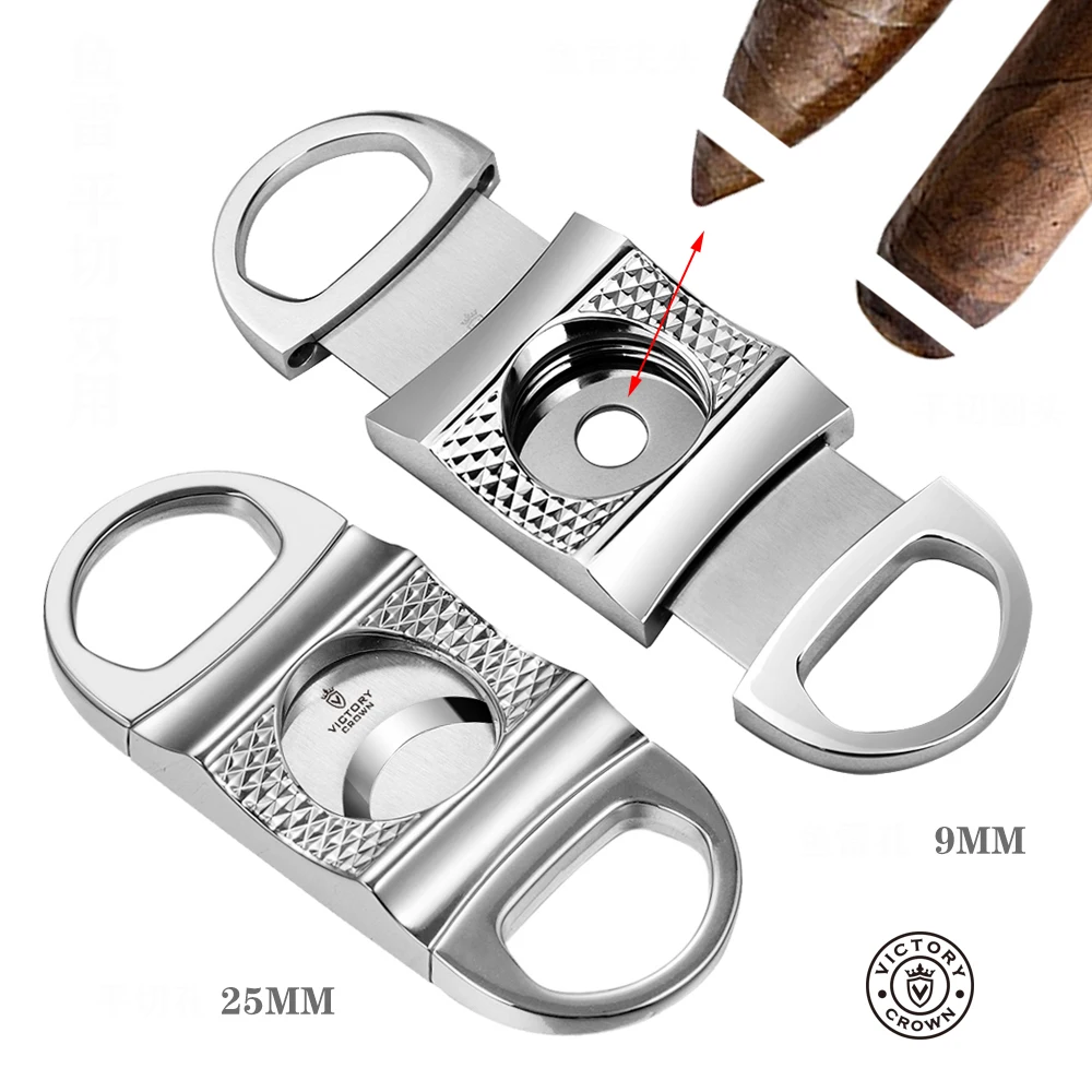 Portable Cigar Cutter Cigar Knife Multi-functional Pointed Torpedo Special Hole Sharp Stainless Steel Cigars Woman Free Shipping