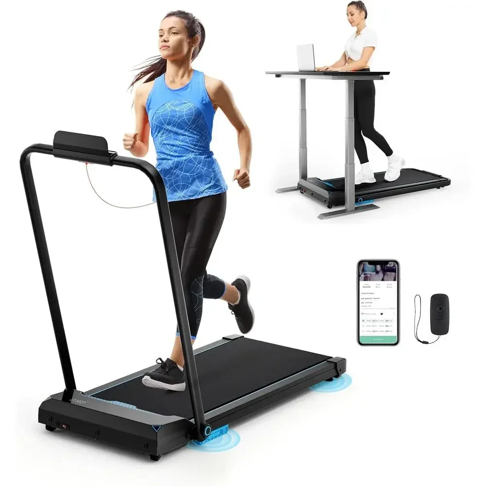 3-in-1 Under Desk Treadmill: 340 lbs Capacity, App-Enabled, LED Display, Portable for Home or Office Use