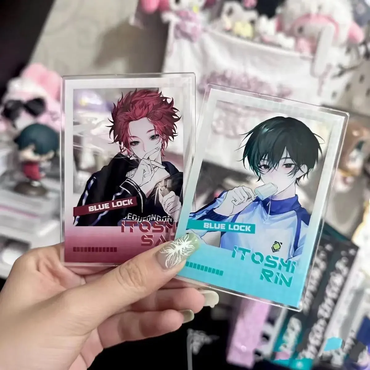 

Anime BLUE LOCK Rin Itoshi Sae Cosplay Cute Acrylic Butamine Decoration Photograph Photo Prop Ornament Birthday Xmas Gift