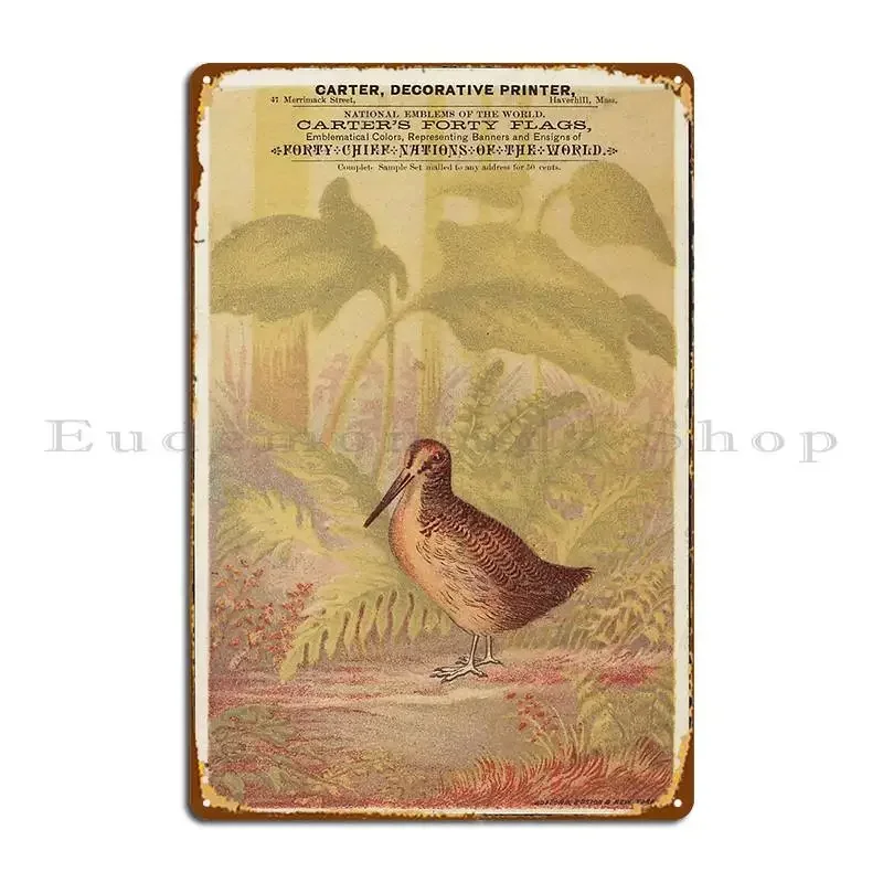 Vintage Bird Haverhill Massachusetts Postcard Metal Sign Create Wall Cave Living Room Printed Cinema Tin Sign Poster