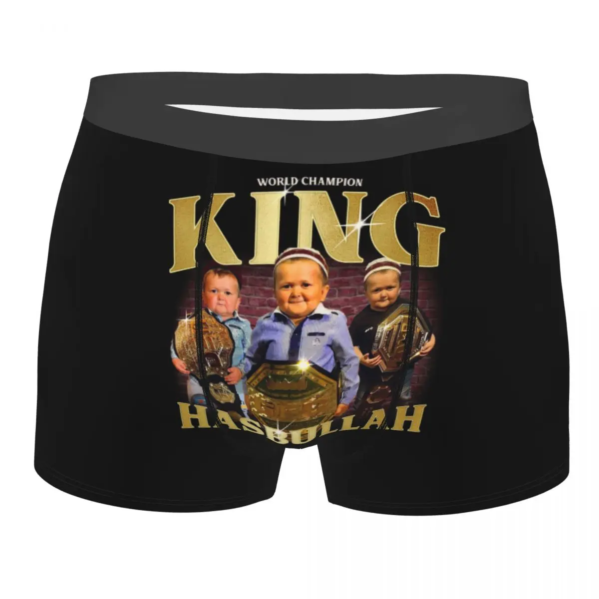 Custom Fashion King Hasbulla Boxers Shorts Panties Male Underpants Breathable Funny Hasbullah Briefs Underwear