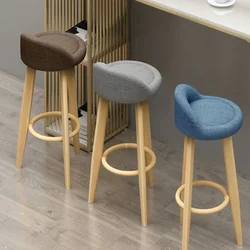 Taburetes de Bar de oficina en la espalda, taburetes nórdicos para cocina, Barbero de moda, diseño de acento, silla moderna para juegos, dormitorio, Banqueta ergonómica, muebles de salón