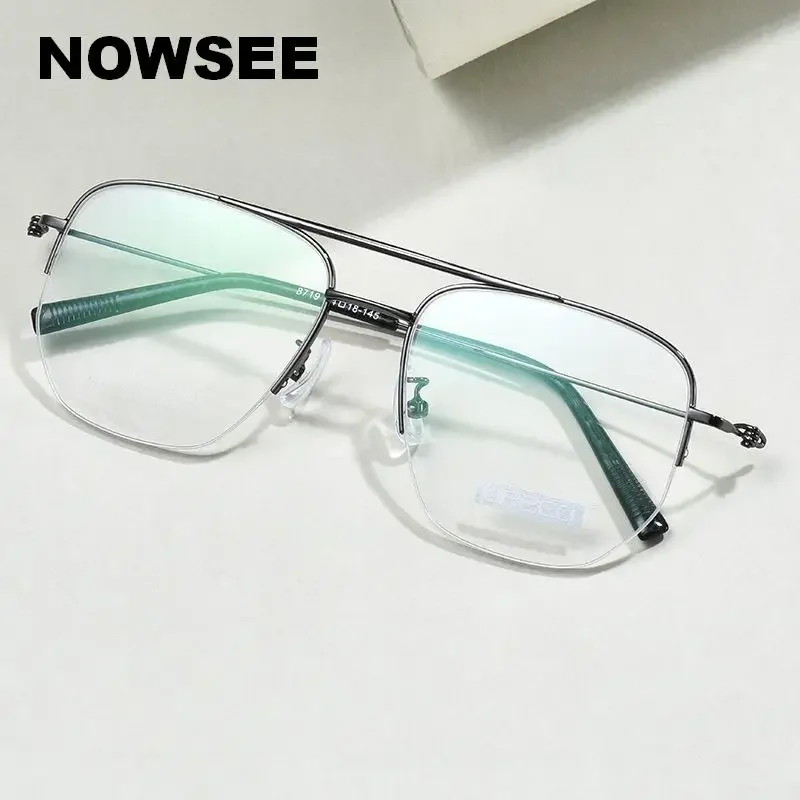 

Новинка 2026: Модные повседневные мужские очки-полуоправы высокого качества, ультралегкие, комфортные, с диоптриями и защитой от синего света