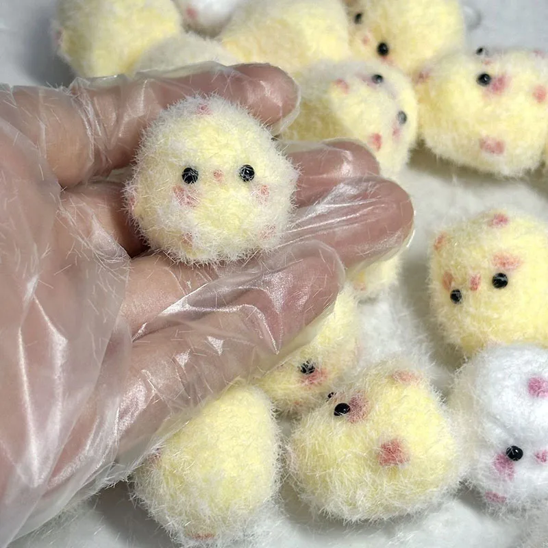 Cute Squishy Chick Toys Key Chain School Bag Pendant Women\'s Bag Accessories Keyring