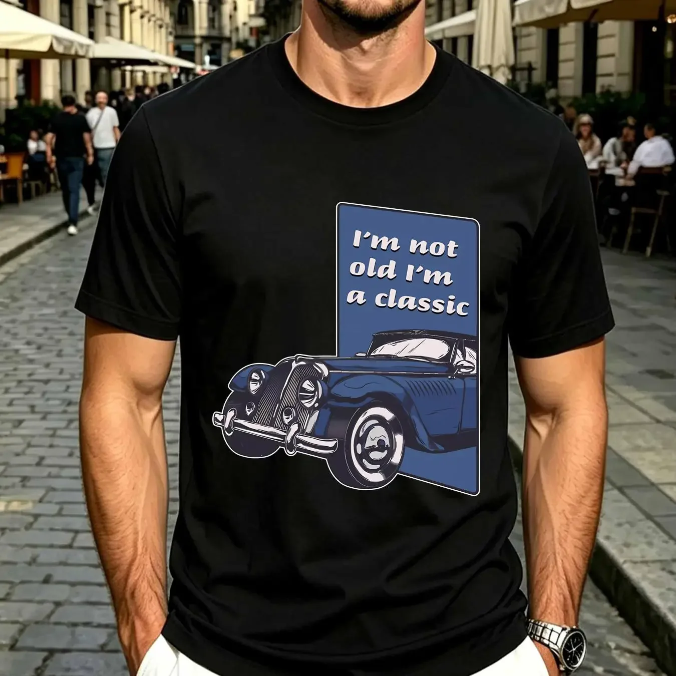 washed T Shirt Birthday Im Not Old a Classic Funny Mens 100 Cotton vintage Washed fashion Soft Comfortable Casual Stretched