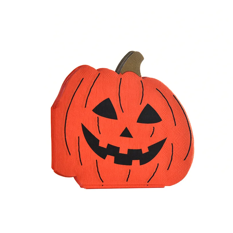 Halloween Pumpkin Witch Ghost Tissue Decoration Disposable Party Tableware Halloween Decoration Napkin