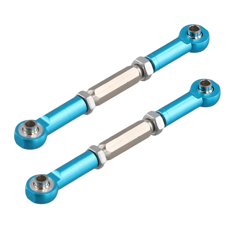 T84C-2Pcs 메탈 조절식 스티어링 링크 서보 링크 풀 로드 트랙사스 슬래시 4X4 5807 HQ727 1/10 RC 자동차 업그레이드 부품