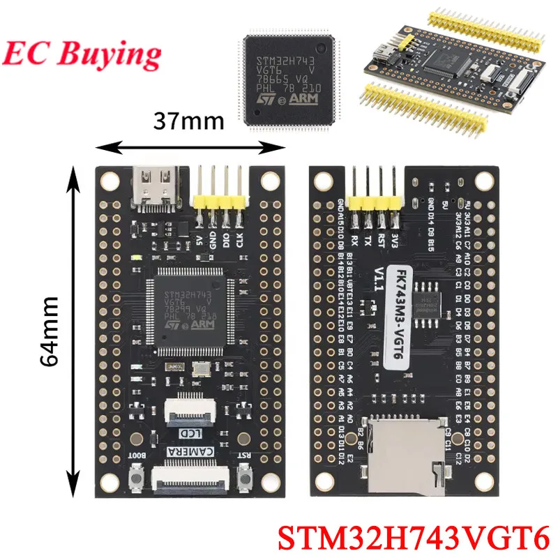 STM32H743XIH6 STM32H750XBH6 STM32H743VGT6 STM32G070RBT6 STM32F103RCT6 STM32 Płyta rozwojowa rdzenia kompatybilna z OpenMV SDRAM — zdjęcie 4