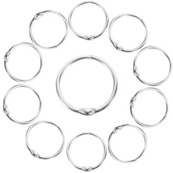 20pcs Binder Rings Metal Loose Leaf Ring Book Binding Combs Spines Paper Rings Index Card Holder Office Binding Supplies