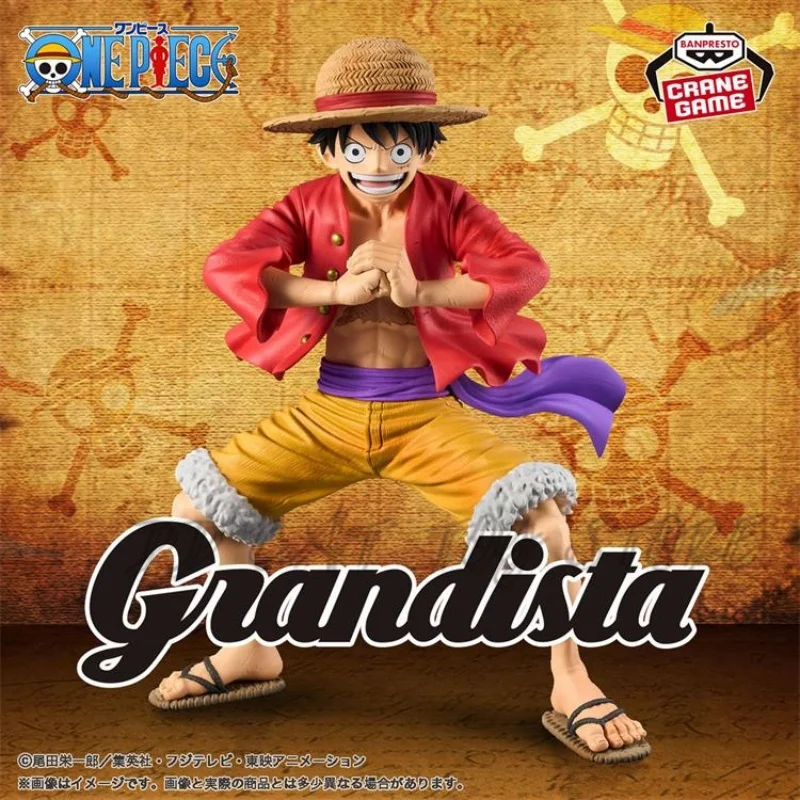 Oryginalne figurki Bandai One Piece Grandista Luffy 2.0 Hug Up Squatting Anime Model Kolekcjonerski prezent dla zabawek Hobby Dzieci