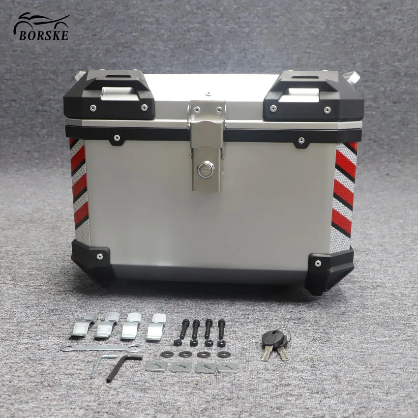 Wholesale PP Plastic Motorcycle Trunk Scooter Top Case Motorcycle Accessories Top Box Motorcycle Luggage Tail Box for Storage