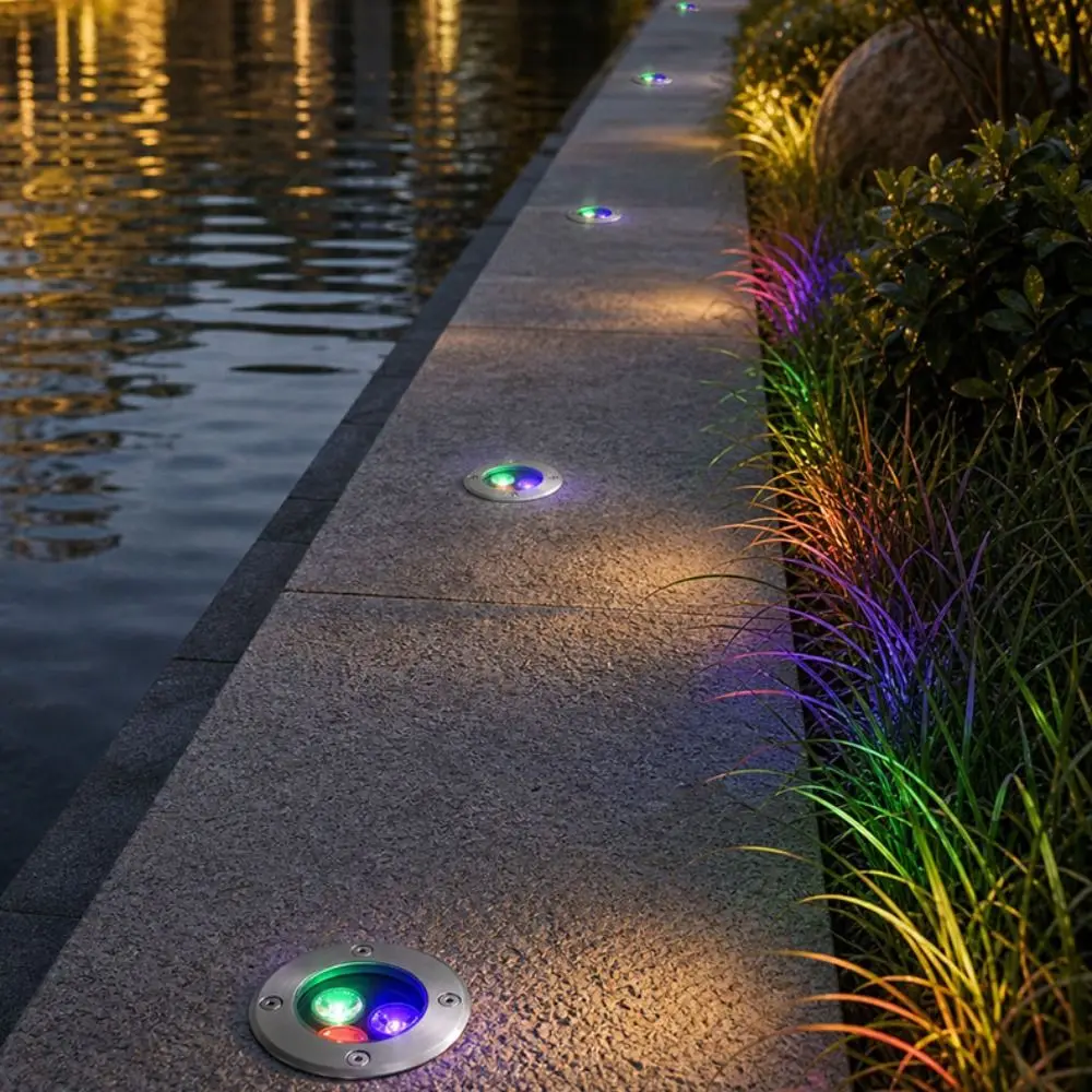 1W/3W/5W/6W/9W Embedded Star Light Warm/White/Color Light 3000K Outdoor Waterproof Step Light IP65 Aluminum