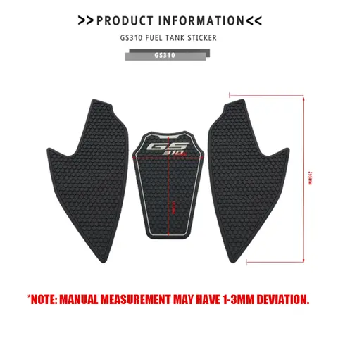 मोटरसाइकिल सहायक उपकरण BMW G310GS G310 G 310 GS 310GS के लिए नॉन-स्लिप साइड फ्यूल टैंक स्टिकर पैड रबर स्टिकर 10 best sales जी310 - №3