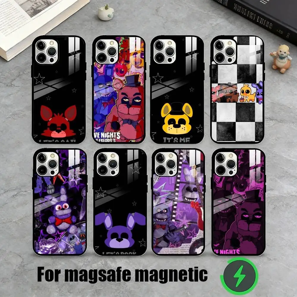 

F-Five Nights at Freddy's Phone Case For iPhone17,16,15,14,13,12,11 Plus,Pro Max Magnetic For Magsafe Wireless Charging