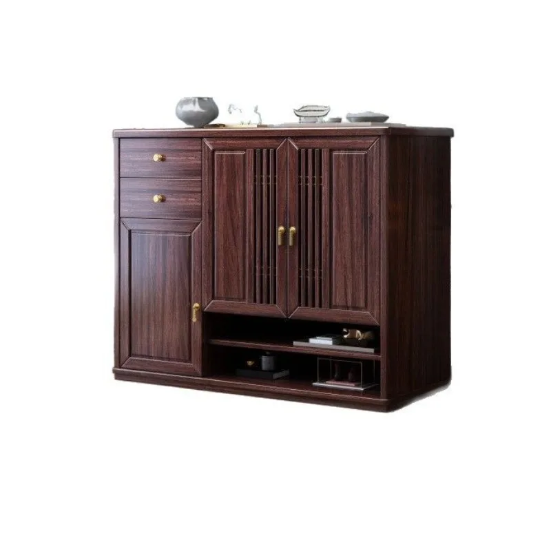 

Solid wood dining side cabinet, decorative storage partition shoe cabinet