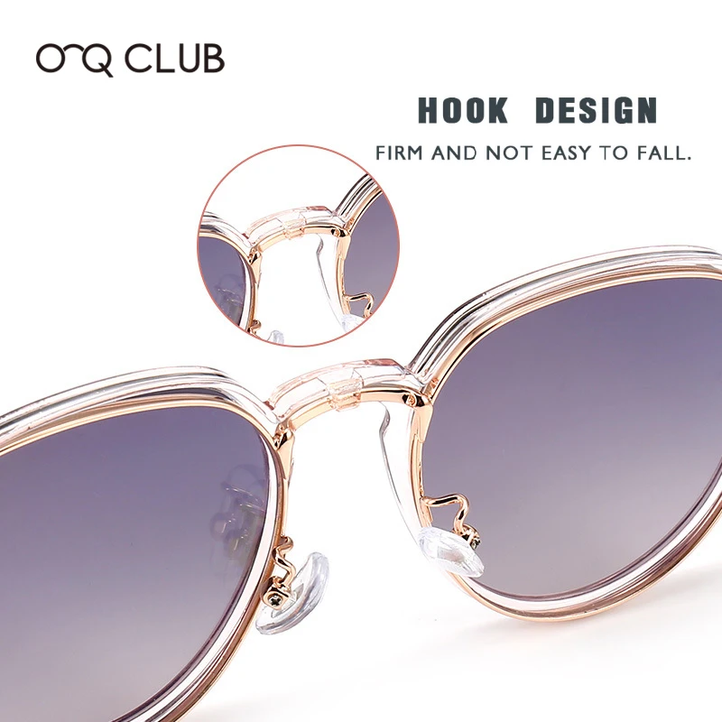 O-Q CLUB Magnetic Clip-on Sun Glasses for Woman Optical Lenses With Medical Recipe Eyewear Women\'s Eyeglass Frame Glass Frames