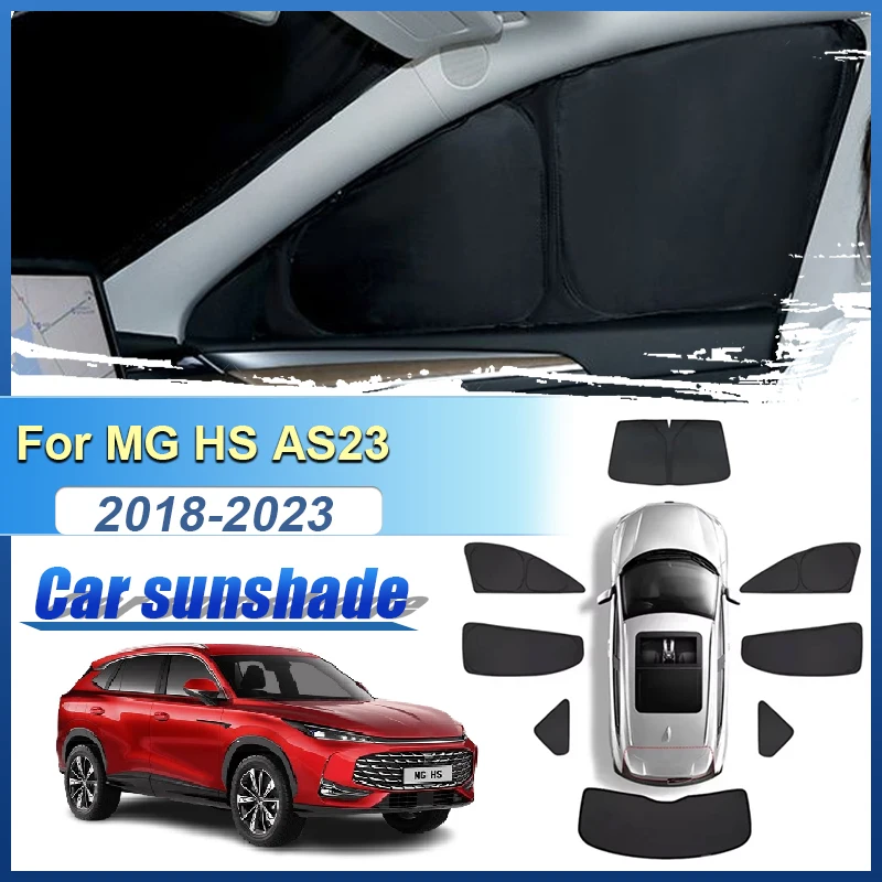 

Full Coverage Sunshade For MG HS As23 Mk1 2018-2023 Side Window Pad Visors Privacy Cover Black Foldable Privacy Auto Accessories
