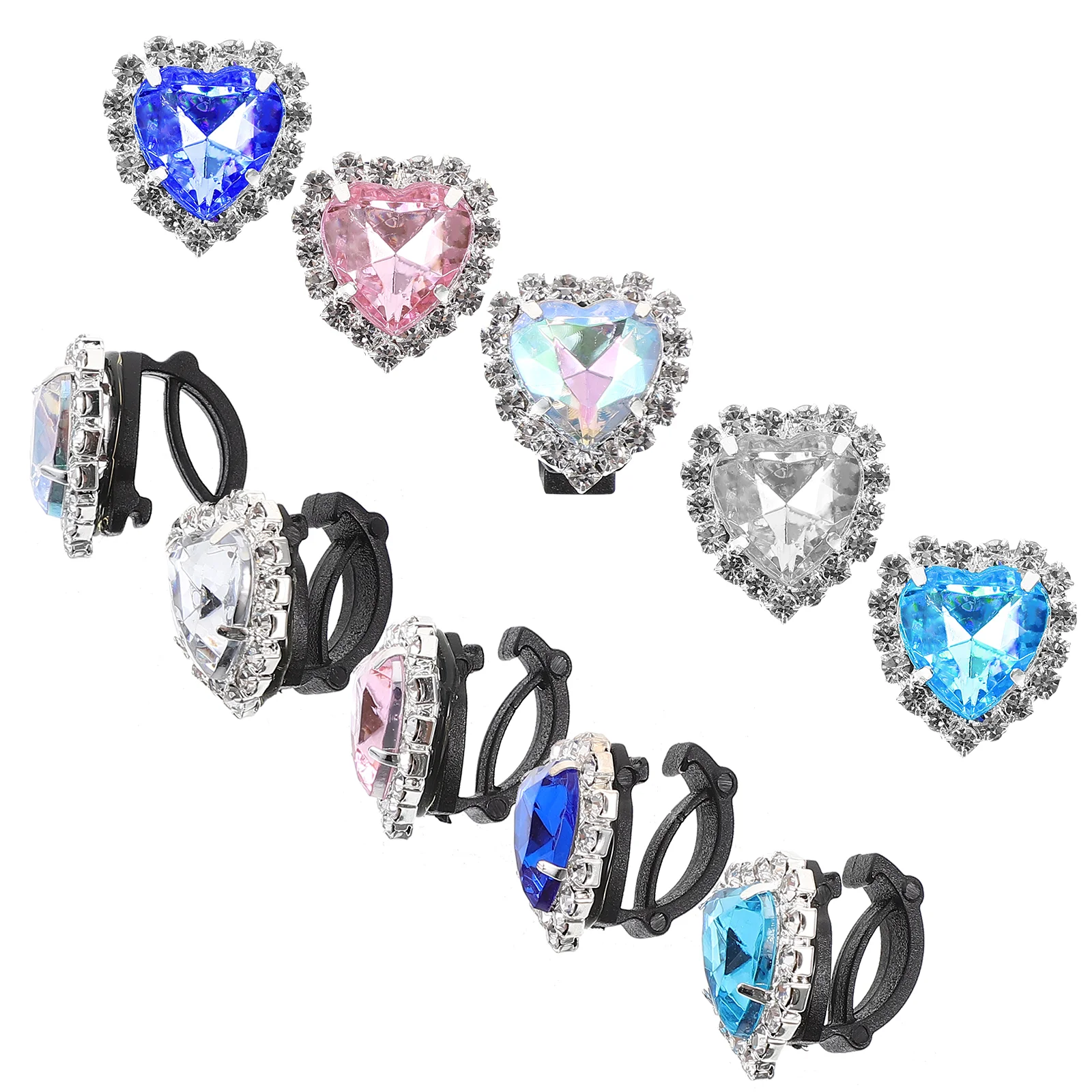 12 Pcs Shoe Buckle Accessories DIY Charm Clips Shoelaces Decoration Charms for Sneakers Decorative Glass Women's