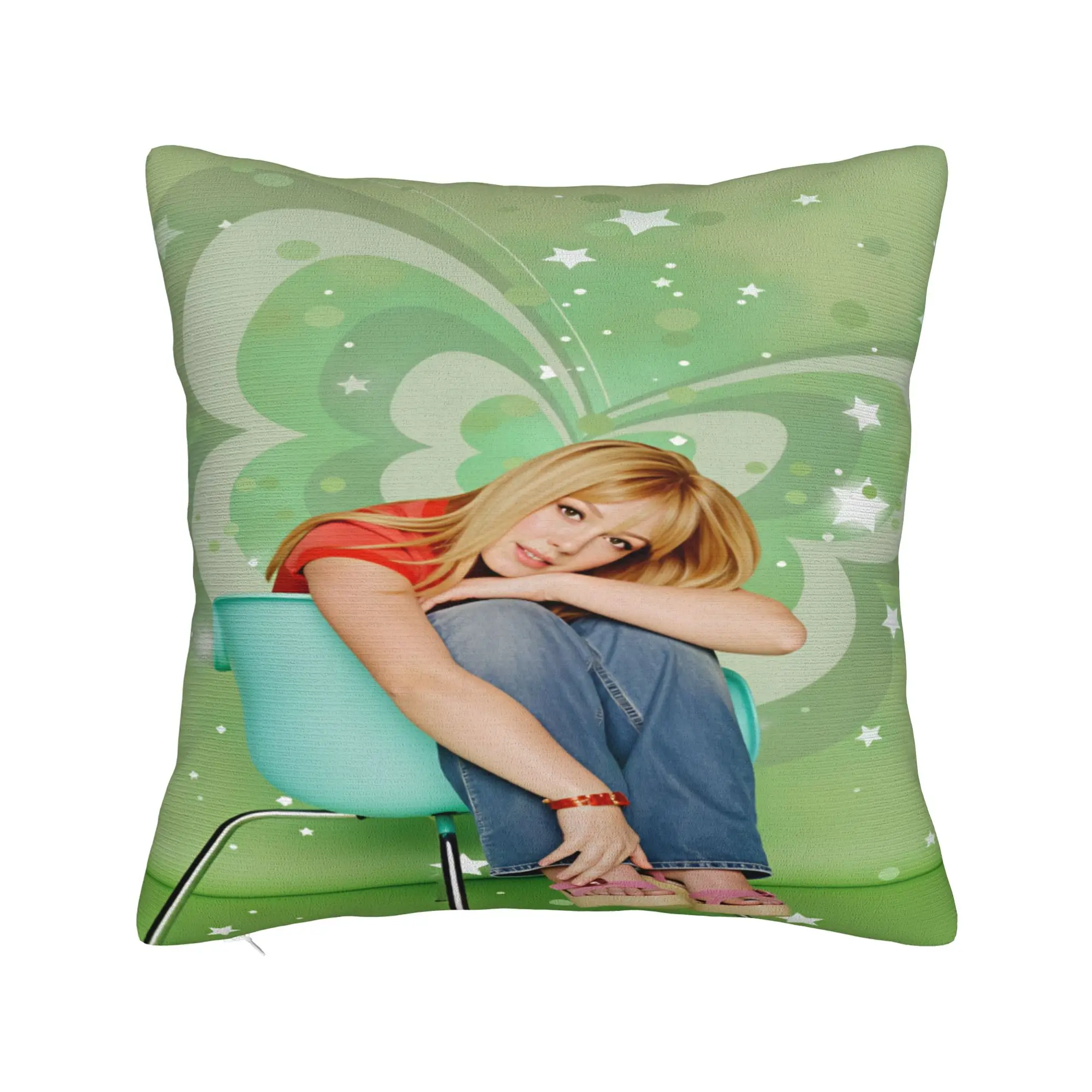 Pillow Case Hilary Duff Lizzie McGuire Comfy  Pillow Cover For Sofa Home Decor Funny Pillowcases