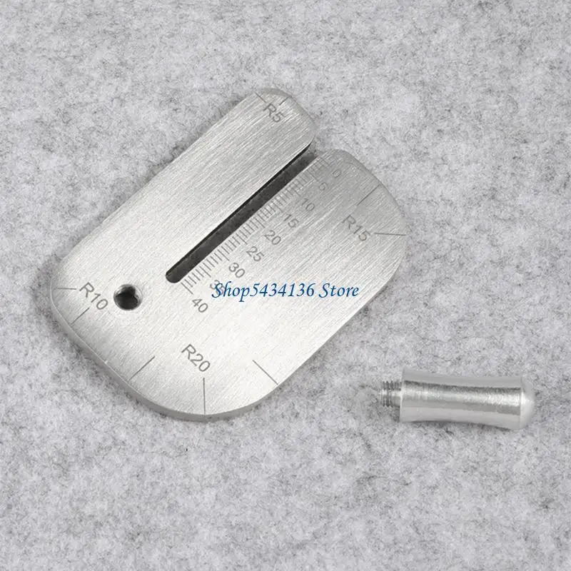 H7ED Auxiliary Manual Leather Tools Multifunctional Rounded Cutting Distance Ruler