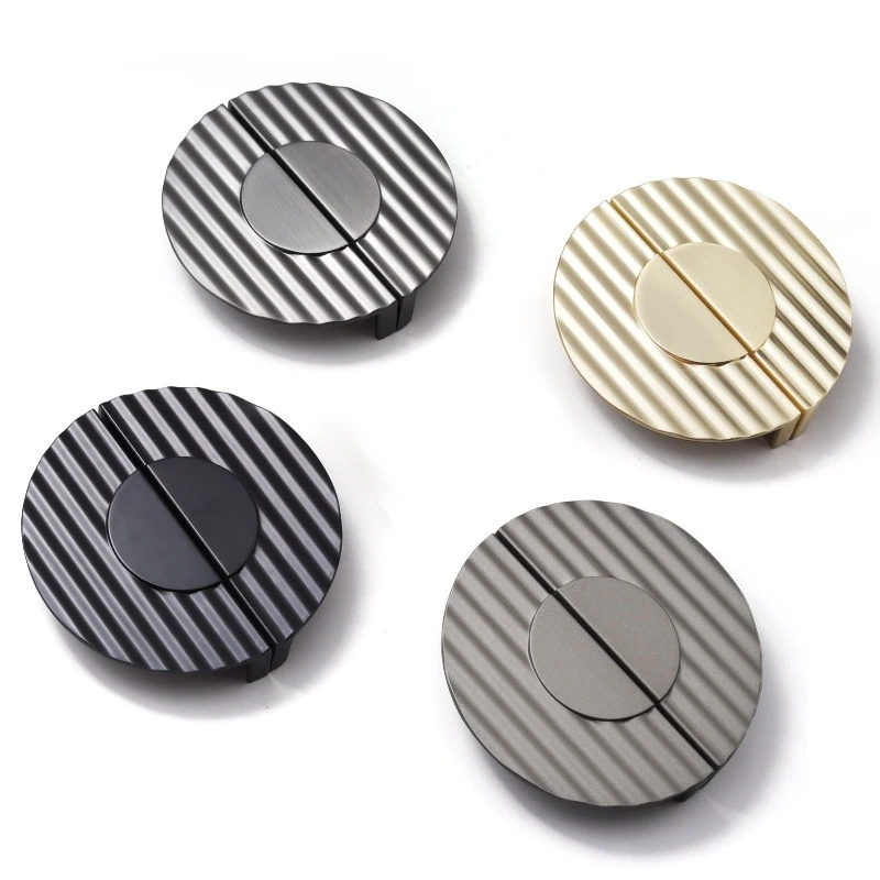 Modern Minimalist Luxury Single Hole Pull Handles Half-Round Design  Double Door Shoe Cabinet Wine Cabinet Kitchen Cabinet Wa