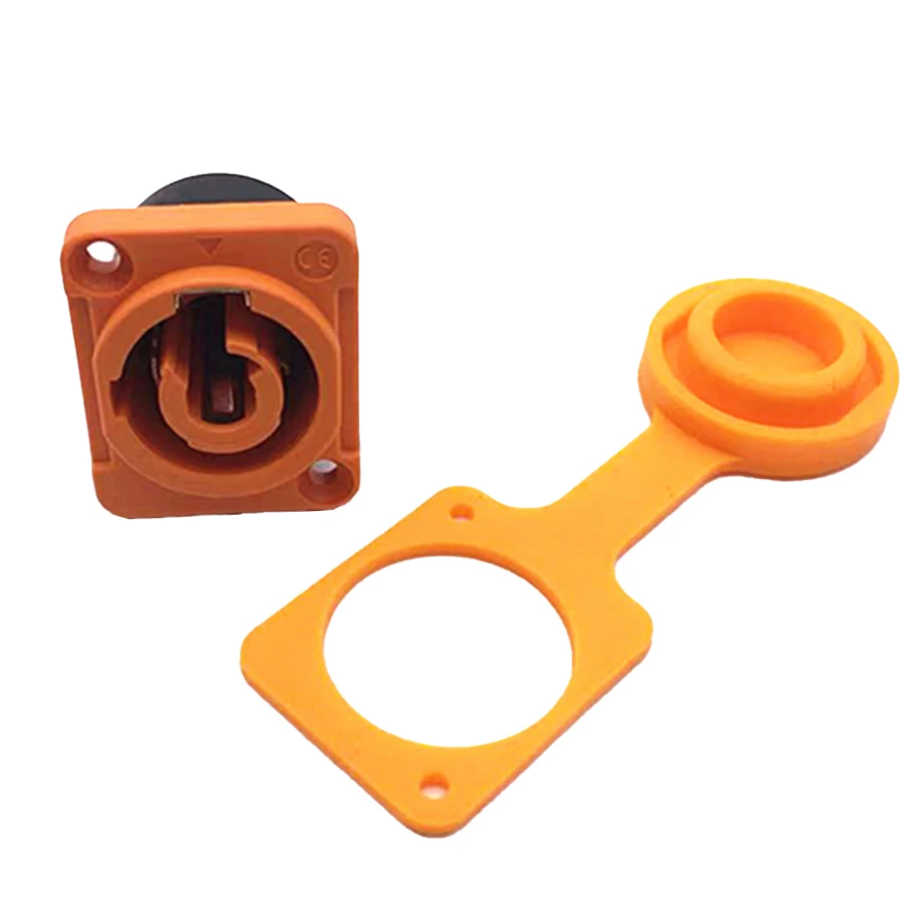 IP65 Waterproof Powercon Connector Easy to Use Power Male  and Wear Resistant Orange+black  IP65 Waterproof Powercon