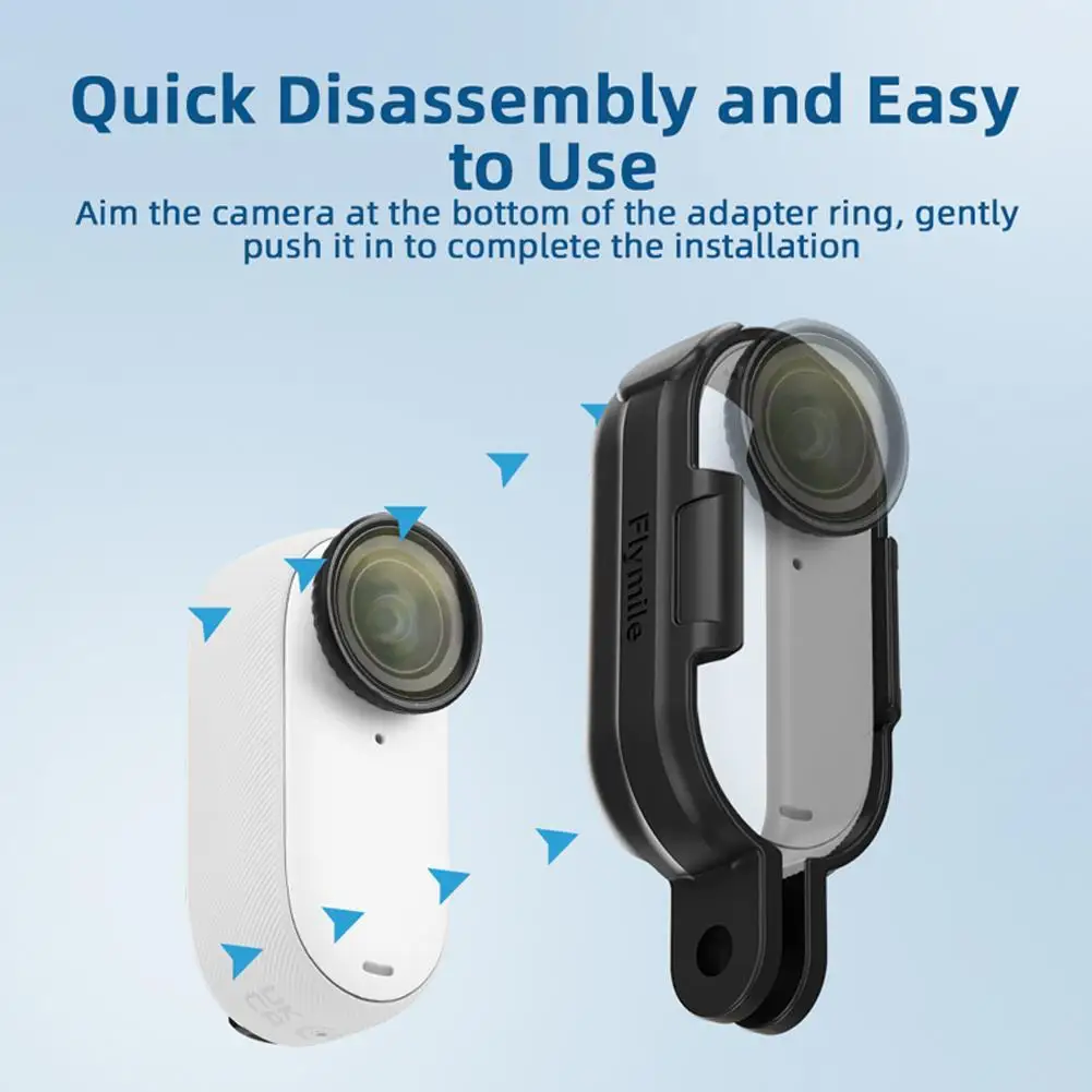 GO 3S Foldabl Frame Thumb Camera Mount Adapter Extension Bracket Horizontal Vertical Shot Border For Insta360 Go3/3S Accessories