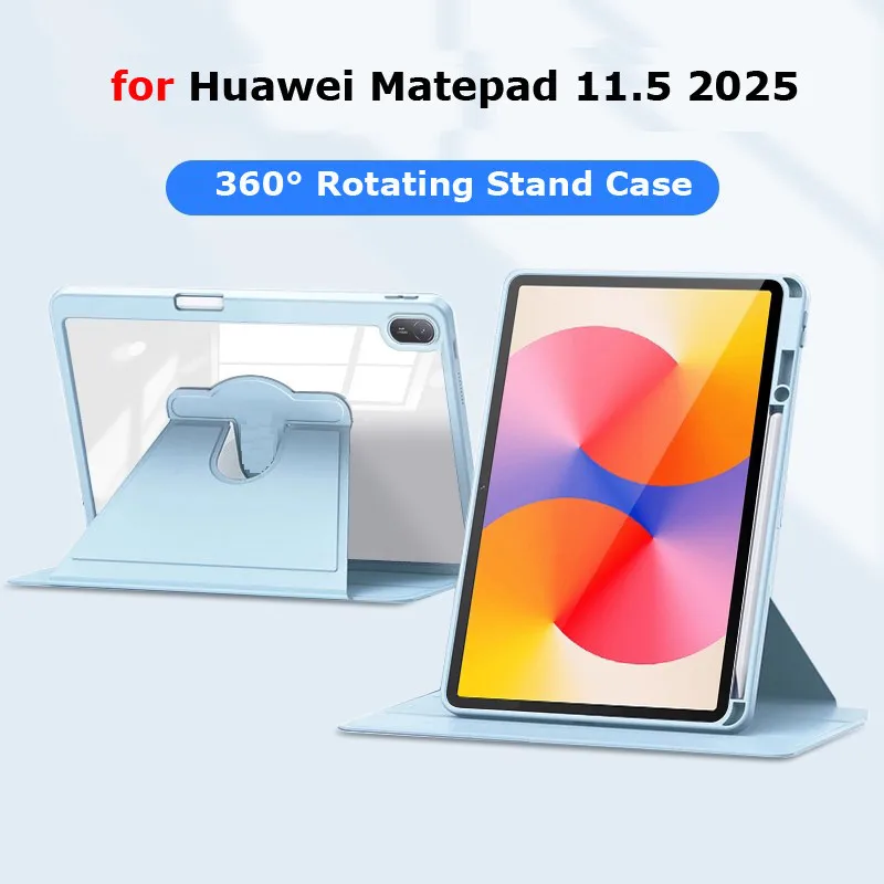 

Чехол для Huawei Matepad 11.5 2025 11,5 дюймов S Air 11,5 PaperMatte SE 11 дюймов Pro 11 10,4 вращающийся на 360 градусов прозрачный акриловый чехол