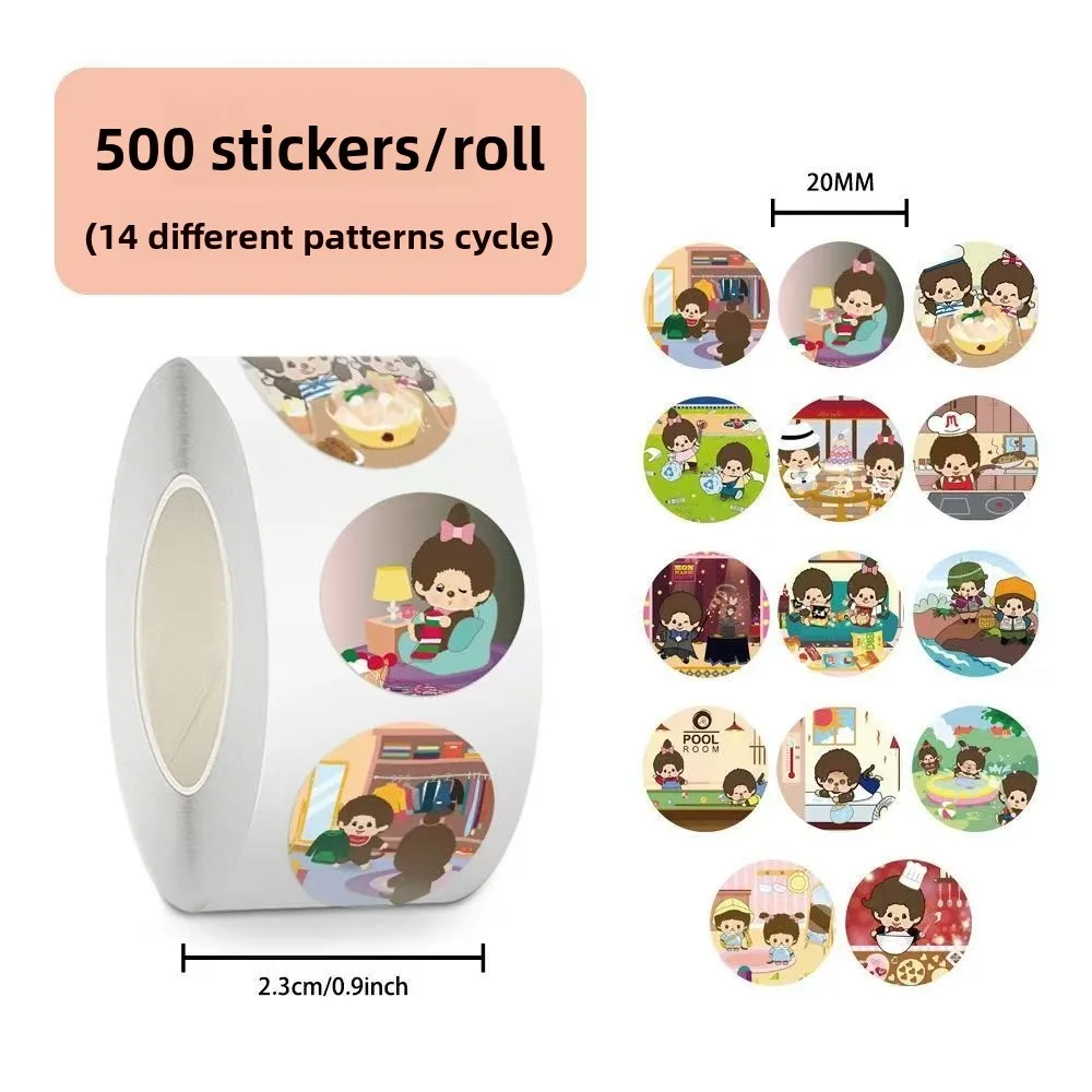 500 stickers of popular trendy IP for Munchki roll stickers cute Munchki decorations, mobile phone cases DIY decorative stickers