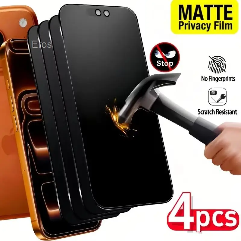 1-4PCS Matte Anti-Scratch Tempered Glass For Samsung A57 A37 A56 A36 A55 A35 A26 5G A16 A17 A15 A24 A25 S24+ S25+ M32  F22 A51