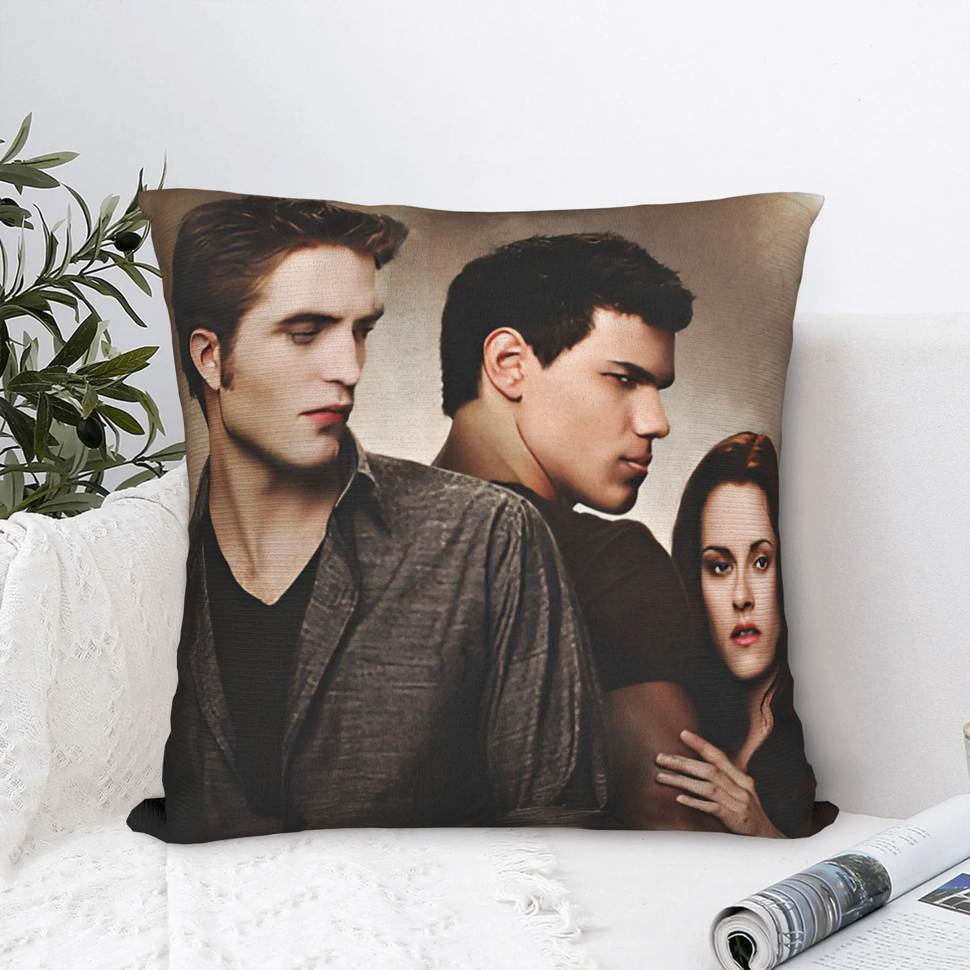 Twilight  Square Pillowcases Polyester Bed Car Movie Cushion Cover Cute Decorative Pillowcase 40*40