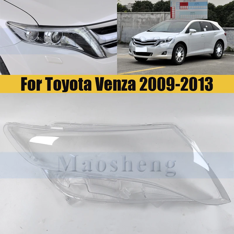 

Front Bumper Headlight Cover For Toyota Venza 2009-2013 Cover Shell Shade Head Lamp Glass Head Light Lens Caps