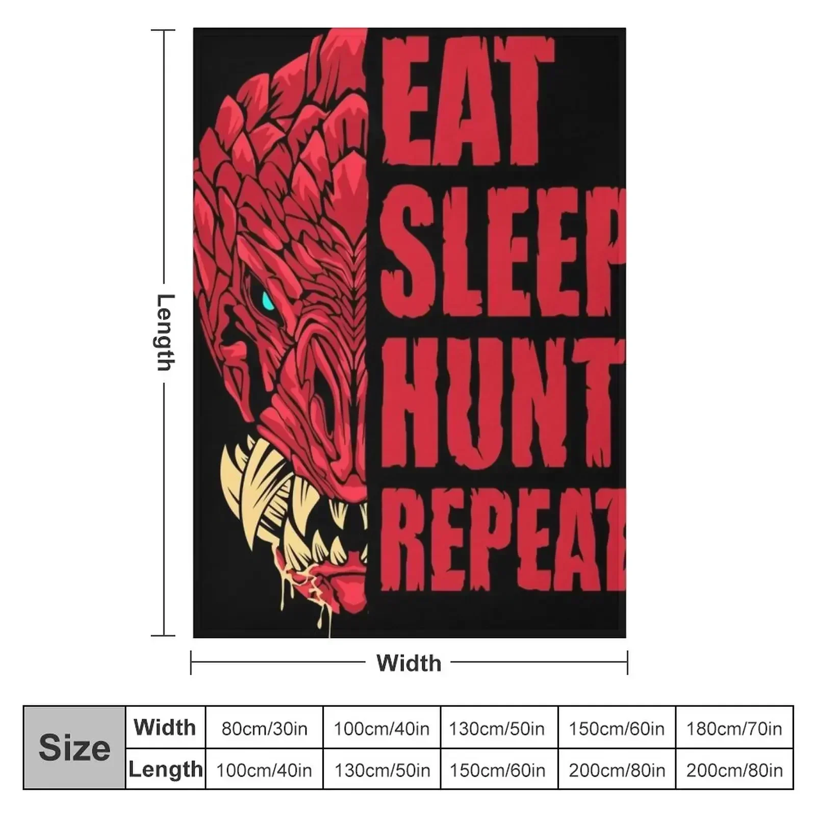 Eat sleep hunt repeat Odogaron Throw Blanket Blankets For Sofas Luxury Brand Cute Blankets