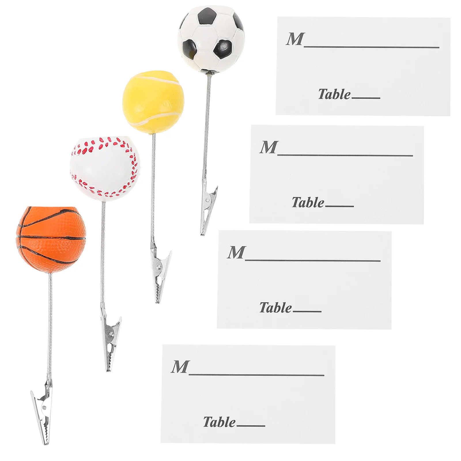 

4 Pcs Moving Fixture Table Sign Holders Wedding Number Business Card Picture Stand Stands Baseball Basketball