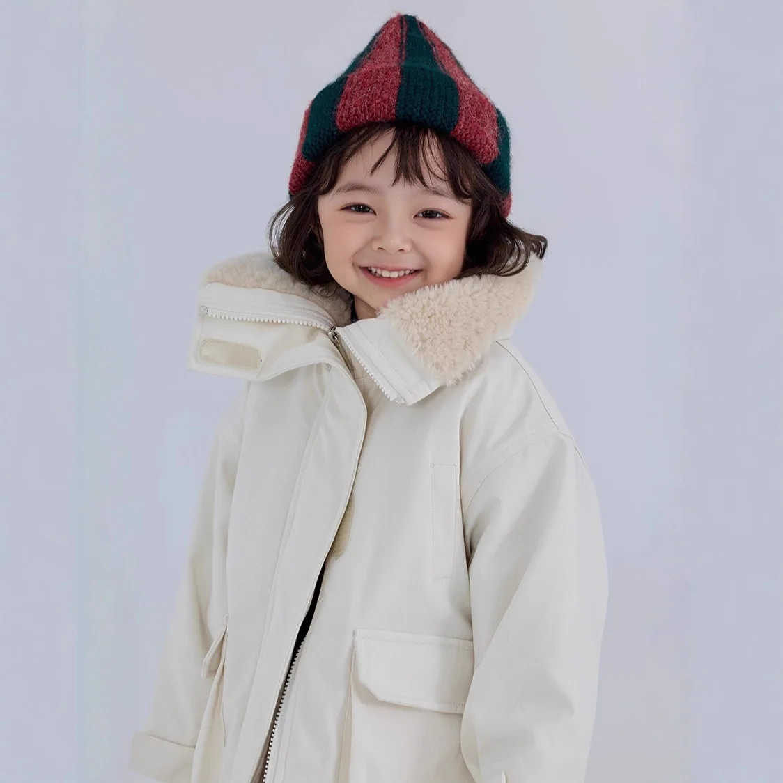 2025 inverno novo estilo crianças grande lapela estilo coreano meninos e meninas grande bolso confortável jaqueta casual boutiqueclothing