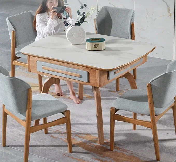 

Машина Обеденный стол двойного назначения в одном Обеденный стол Бытовой многофункциональный стол для маджонга Полностью автоматическая машина