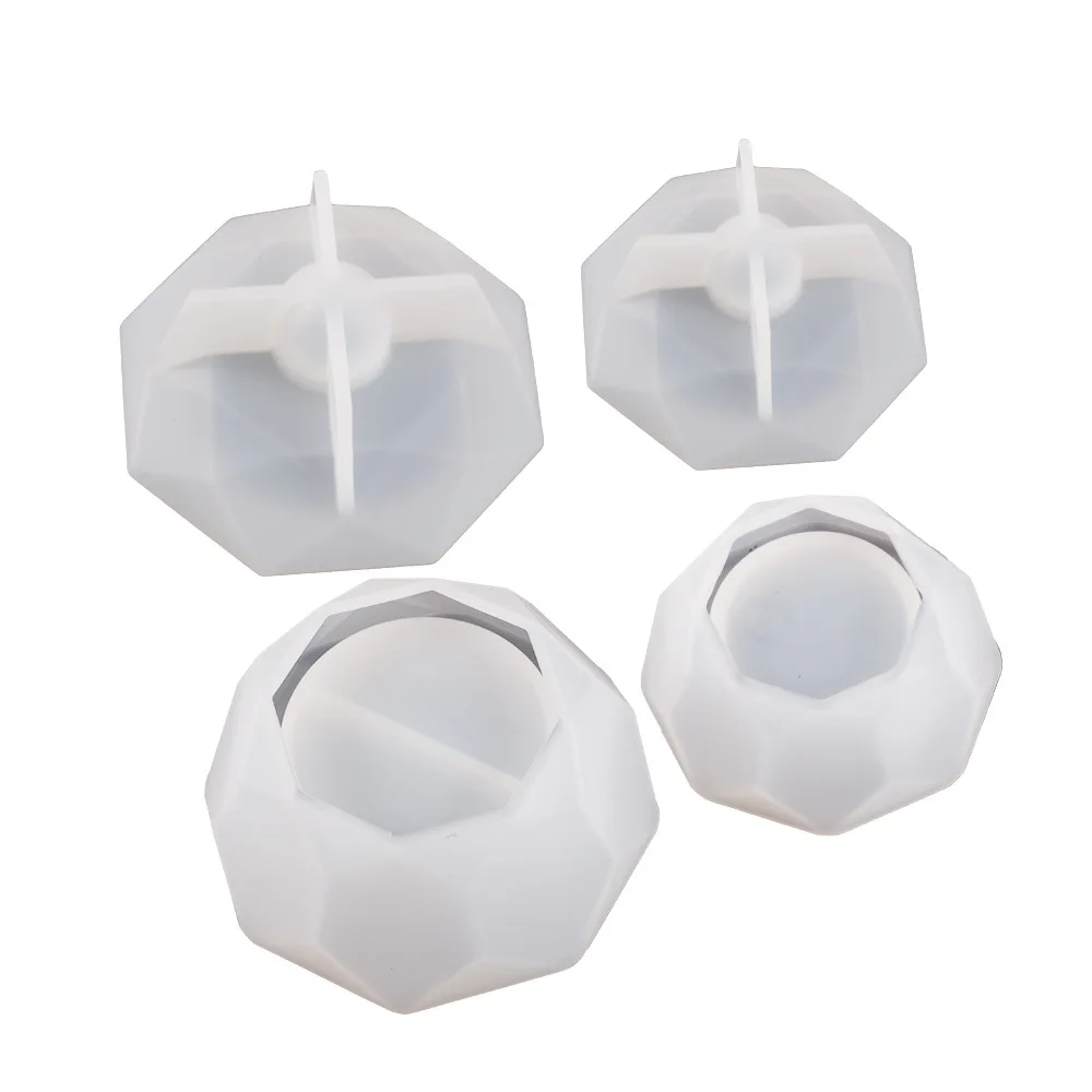 Octagonal Diamond Shaped Gypsum Candle Cup Decoration Silicone Mold Home Decoration Storage Decoration Crafts