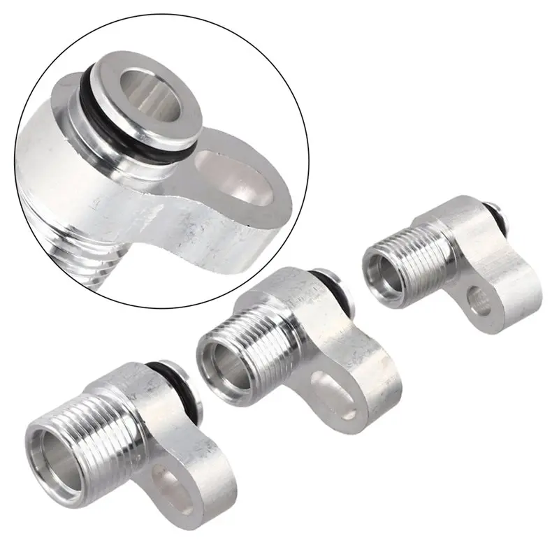 A02Q-For R134A 3Pcs Car A/C Lines Radiator Connector Condenser Hose Fitting Adapter For Air Conditioner System