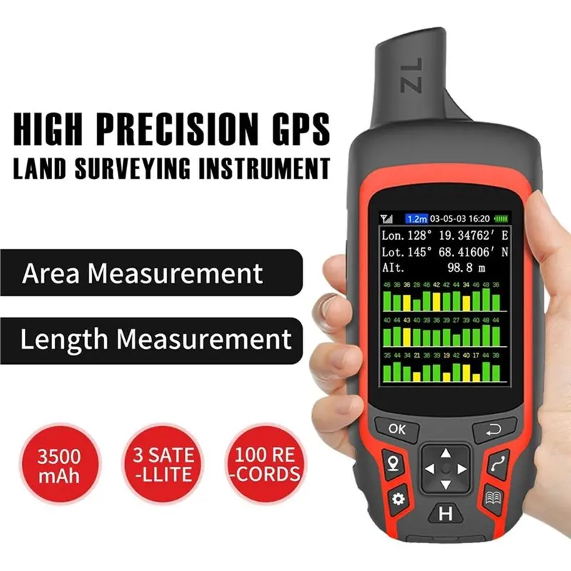 【Big Deal】ZL166 GPS Handheld Land Meter Portable For Ranches, Garden, Farmland Area Measurement Equipment