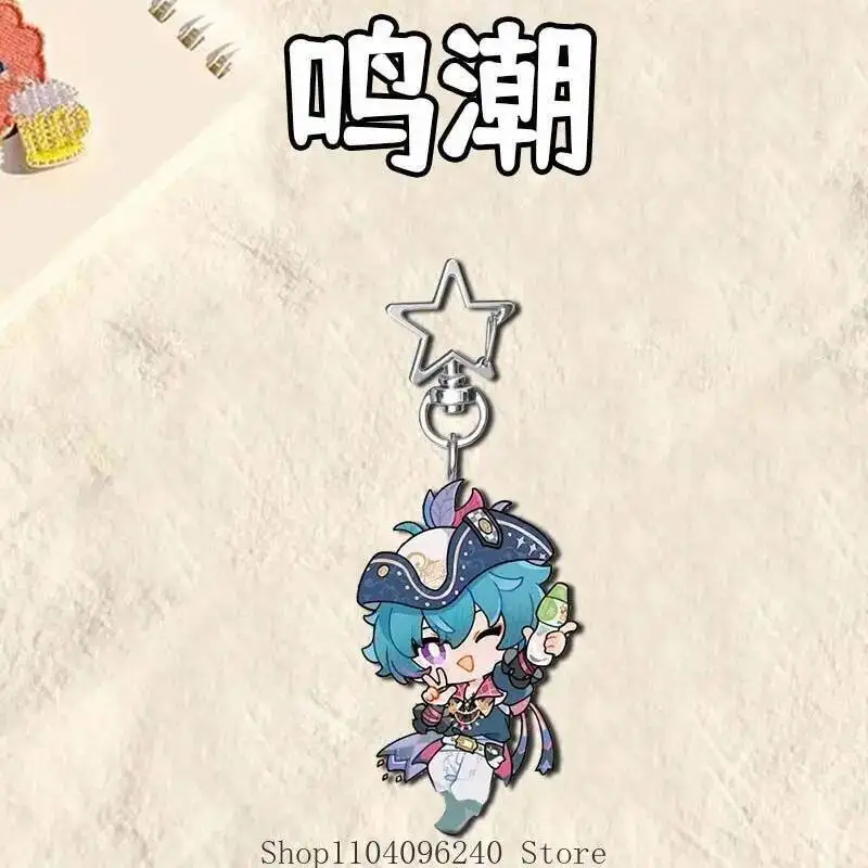 

Anime GAME Wuthering Waves Anime Cosplay Acrylic Schoolbag Key Chain Pendant Keychains Toy Backpack