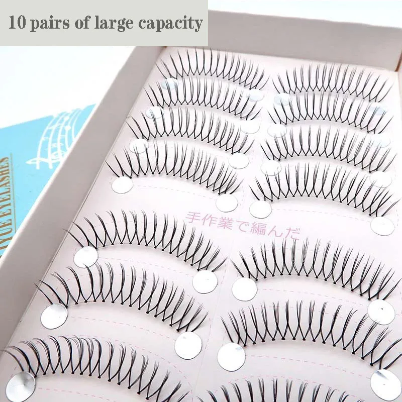 Korean Women's U-Shaped False Eyelashes Natural Simulation Transparent Stem Eyelash Makeup 3D Man-made Eyelashes Extension