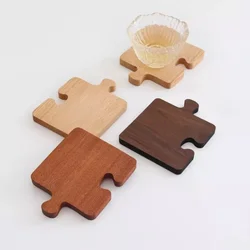 New Originality 2PCS Walnut Coaster Wood Tea coaster Insulation Pad Wooden Puzzle CupMat Plate Mat Wooden Mat Coffee Cupmat